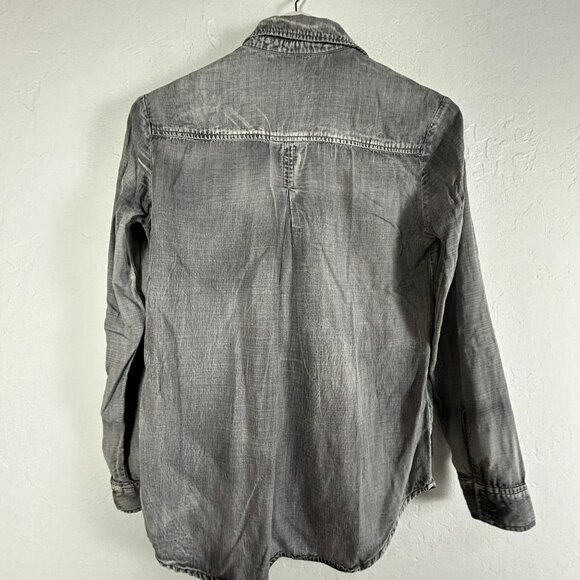 Cloth & Stone Women's Long Sleeve V-Neck Pullover Casual Blouse Gray Small - Picture 2 of 8